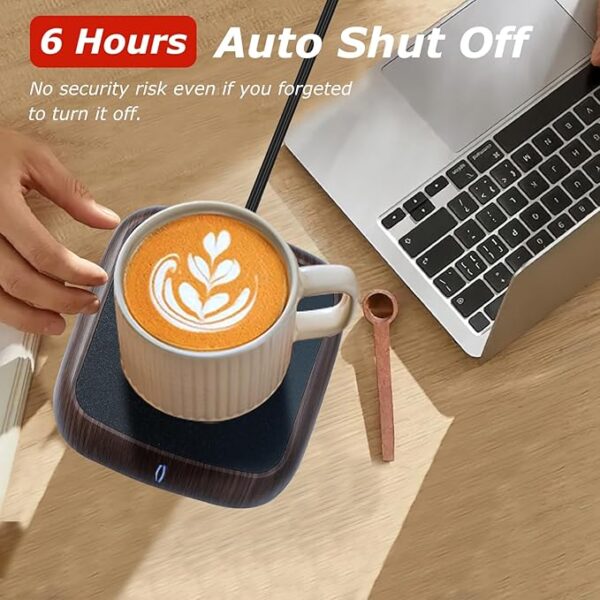 Large Candle Warmer Plate with 6H Auto Shut Off, Coffee Mug Warmer with 2 Temp Settings,Wax Candle Warmer Safely Releases Scents Without a Flame,Tea Cup Warmer for Desk in Your Home & Office. - Image 3