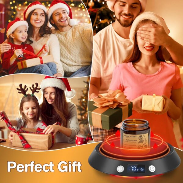 Coffee Mug Warmer - 55W Electric Coffee Warmer for Desk 3 Temp Settings & 2-9 Timer Smart Cup Warmer for Desk Candle Warmer Plate with LED Lights Beverage Tea Milk Warmer for Home & Office - Image 2